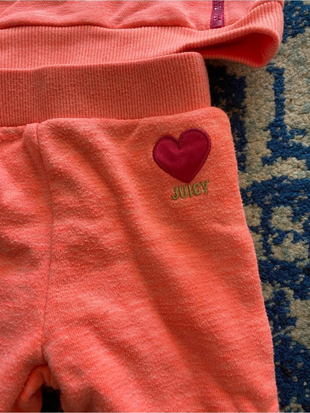 Juicy Couture Girls' Coral Pink Hoodie & Joggers Set
